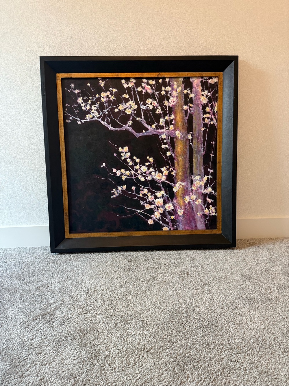 Z Gallerie Pink and Gold Blossoms Framed Art Print